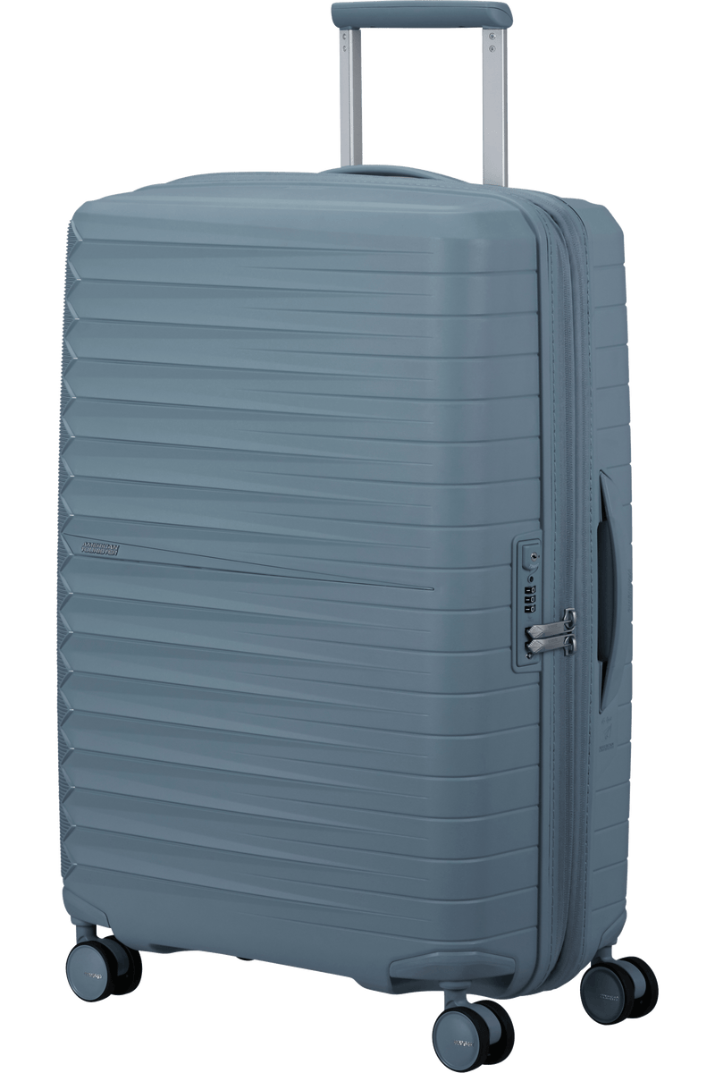 Valigia Media Espandibile American Tourister Fastforward Spinner con TSA 68 cm Steel Blue