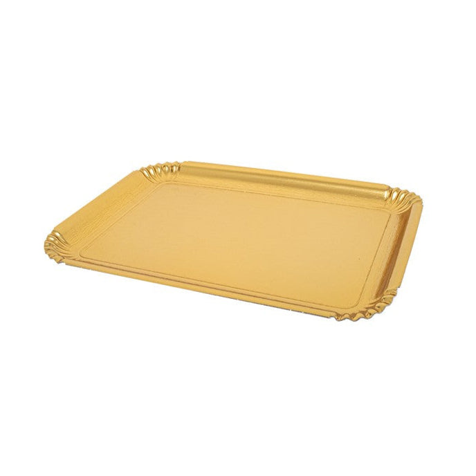 Vassoi Oro in Cartoncino Rettangolare 26 x 34 cm - 2 pezzi