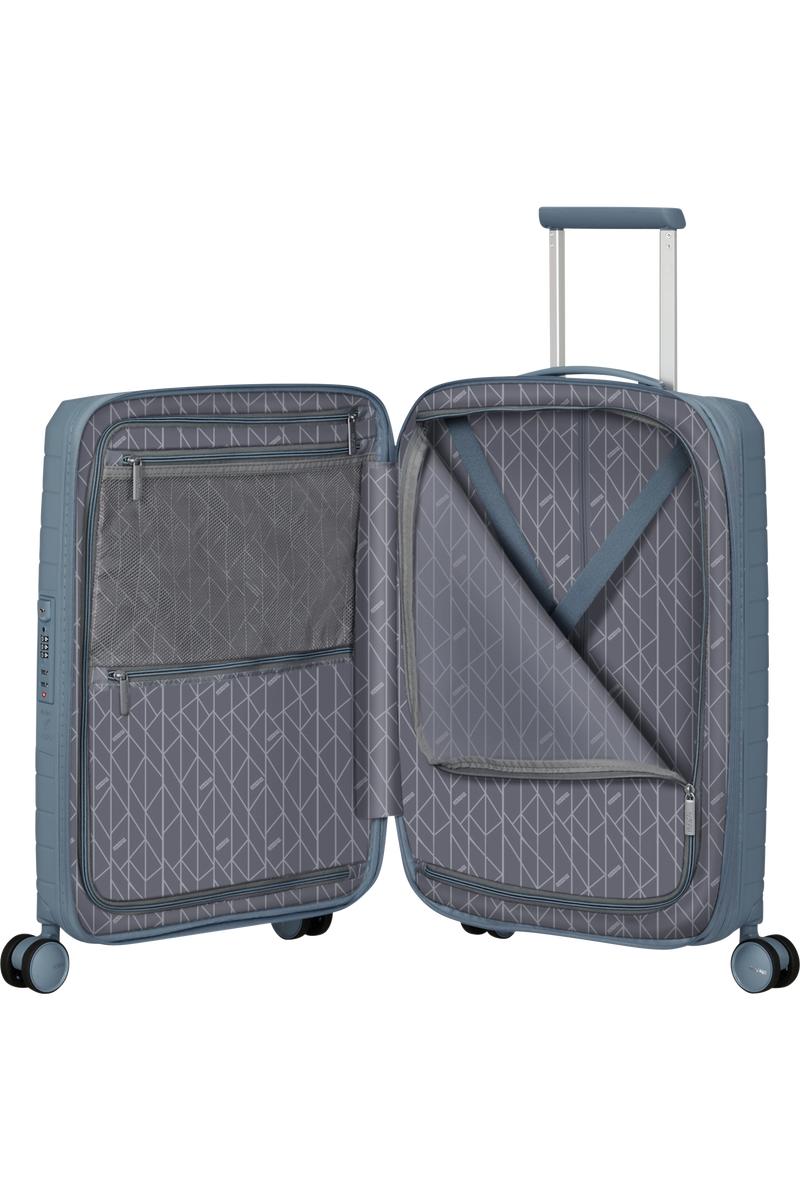 Valigia da Cabina Espandibile American Tourister Fastforward Spinner con TSA 55 cm Steel Blue