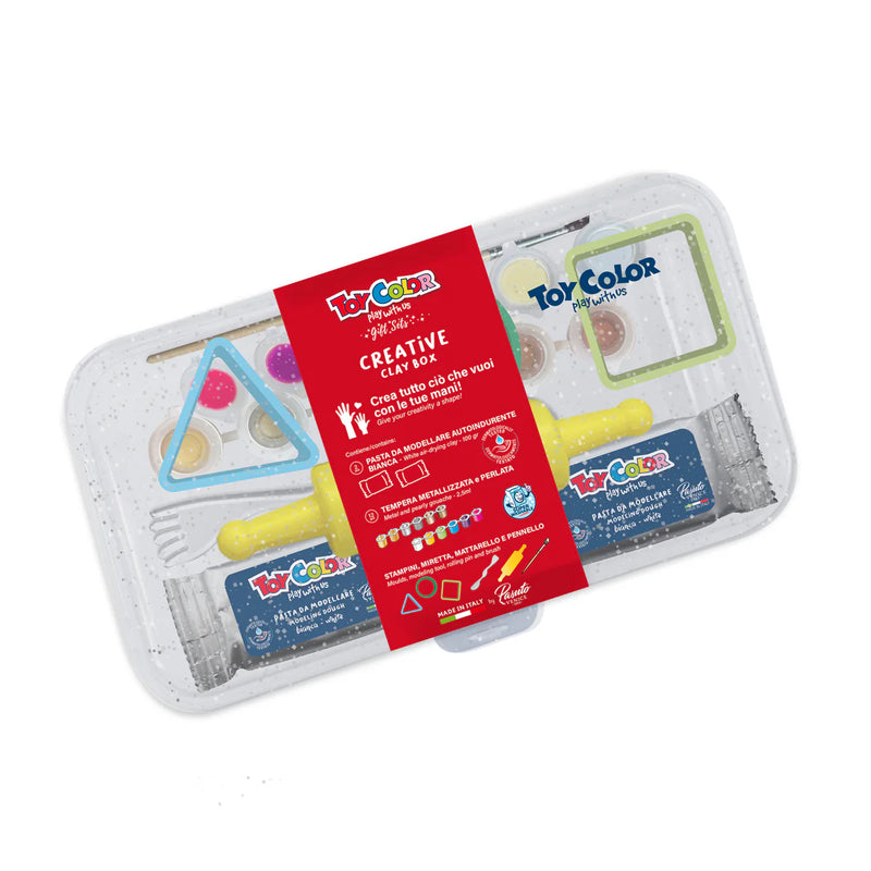 Creative Clay Box Toycolor con Pasta Modellabile, Tempere e Accessori