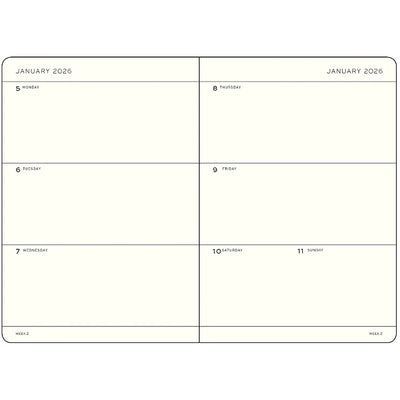 Agenda 18 Mesi Leuchtturm1917 Settimanale Orizzontale A5 con Copertina Rigida Spring Leaf 2026
