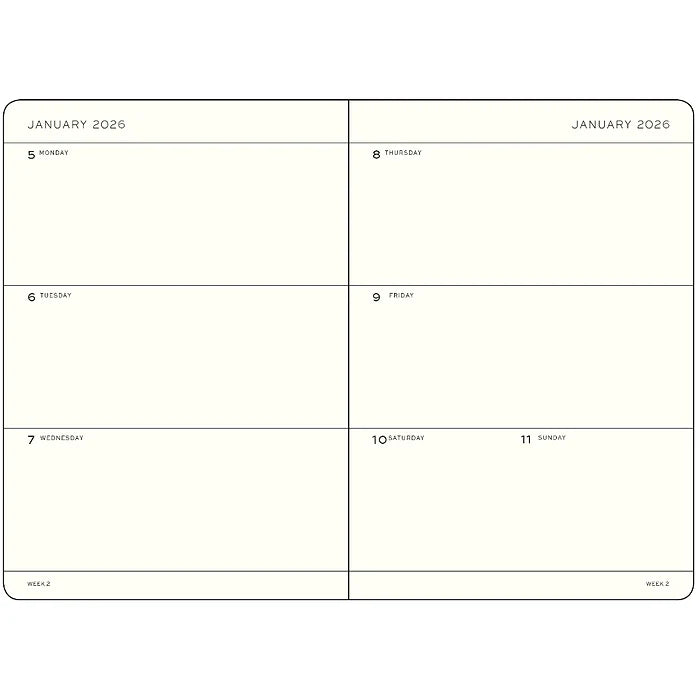 Agenda 18 Mesi Leuchtturm1917 Settimanale Orizzontale A5 con Copertina Rigida Spring Leaf 2026