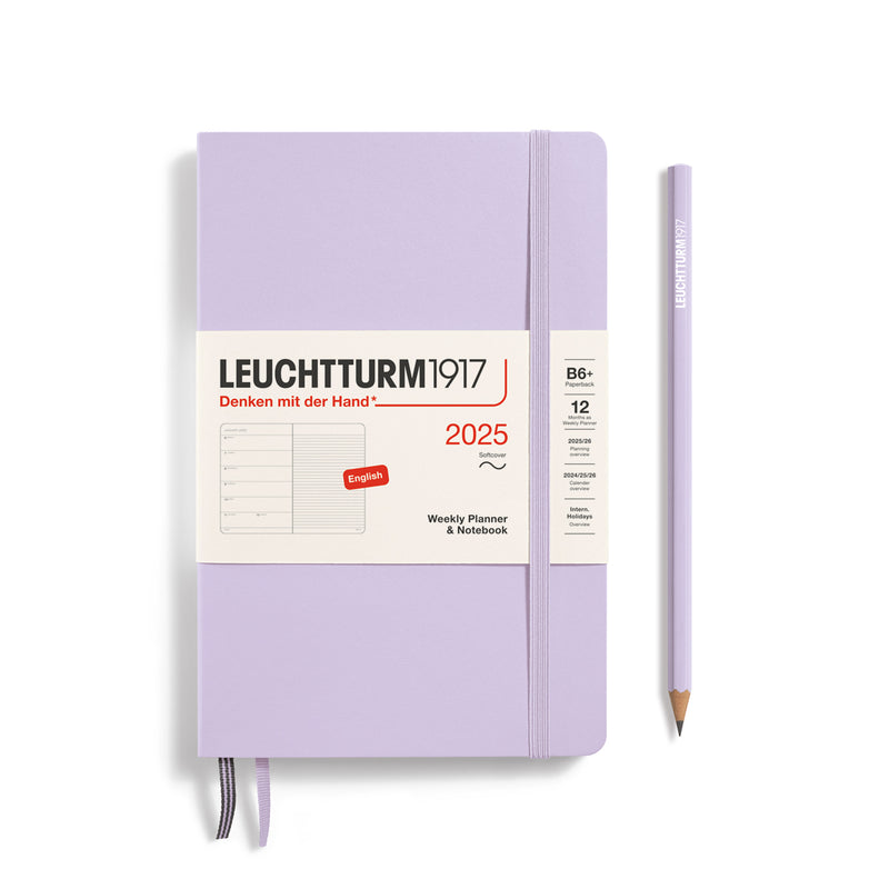 Agenda 12 Mesi Settimanale Paperback B6+ con Copertina Morbida Lilac 2025