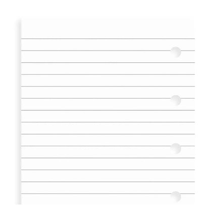 Refill Filofax Mini con Pagine Bianche a Righe - 20 fogli