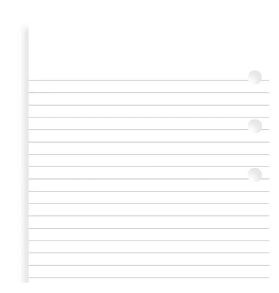 Refill Filofax Personal con Pagine Bianche a Righe - 30 fogli