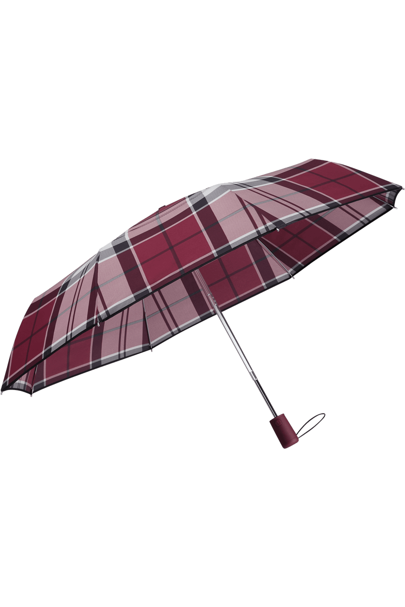 Ombrello Samsonite Alu Drop S con Apertura e Chiusura Automatica Garnet Red Check