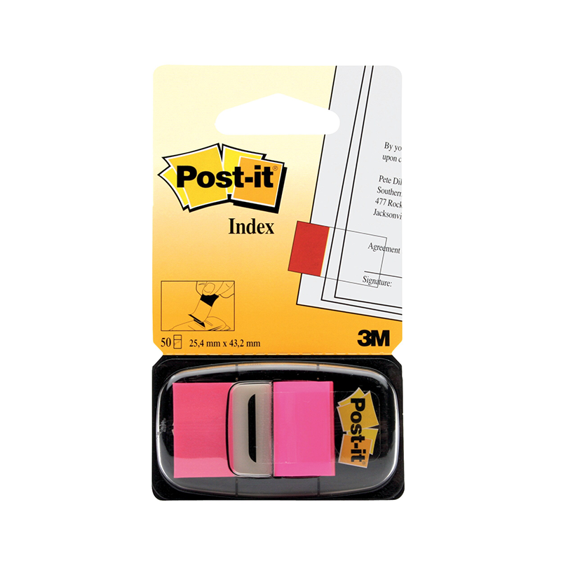 Segnapagina Post-It Index 680-2 Rimovibile Rosa - 50 pezzi