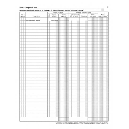 Registro Data Ufficio Beni Ammortamento Pag.30 21X29