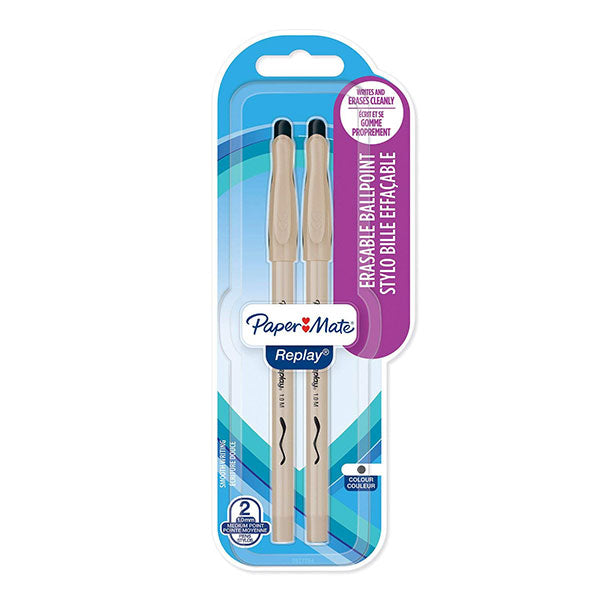 Penna Sfera Paper Mate Replay Nero Blister 2