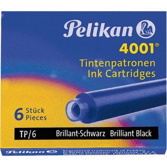 Cartucce Pelikan per Stilografiche TP/6 4001 Nero - 6 pezzi