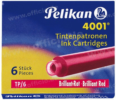 Inchiostro Cartucce Pelikan Stilo Tp/6 4001 Rosso