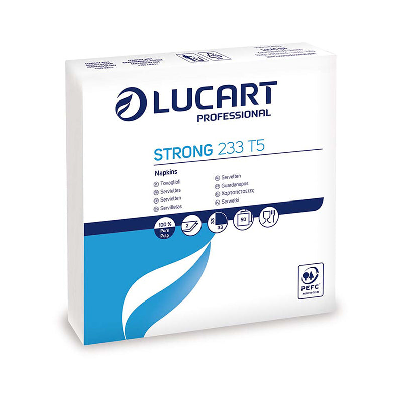 Tovaglioli Lucart Strong 233 T5 33 x 33 cm - 50 pezzi
