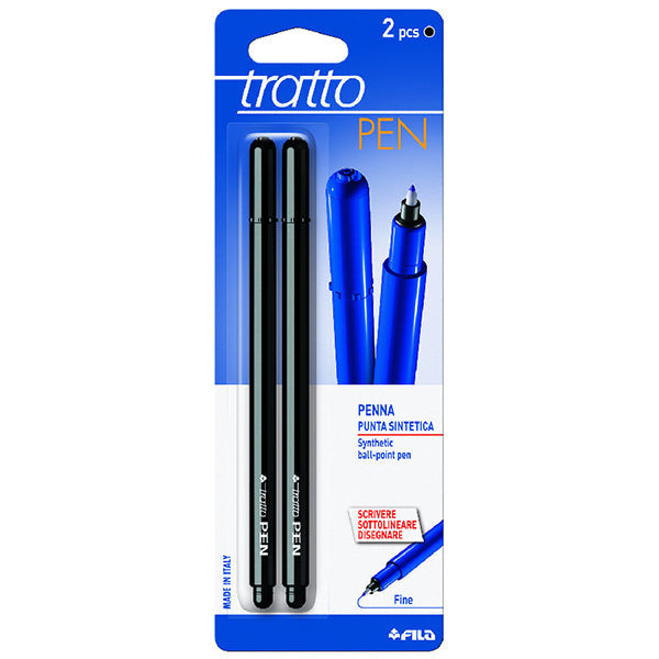 Pennarello Tratto Pen Metal Look Nero - 2 pezzi