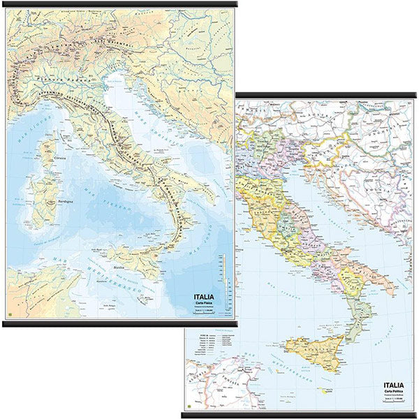 Cartina Murale Italia Scolastica 97X134