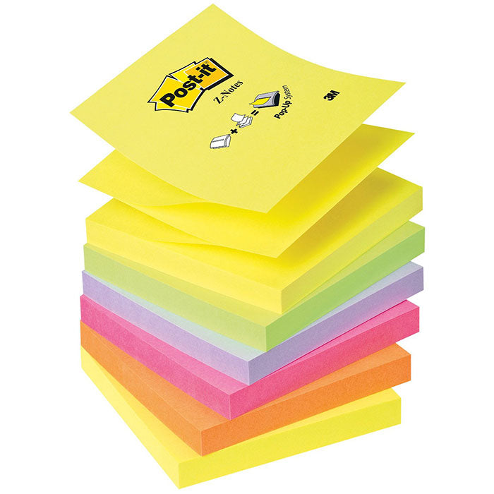 Blocco 3M Post-It 76X76 Fisarmonica Neon Cf.6