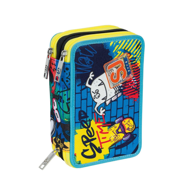 School Pack Zaino + Astuccio 3 zip Sj Gang Critty Boy