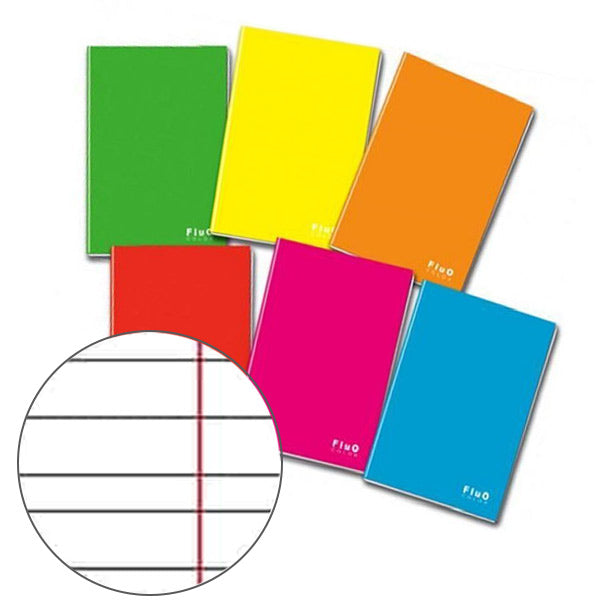 Quaderno Maxi A4 Fluo Color Riga A