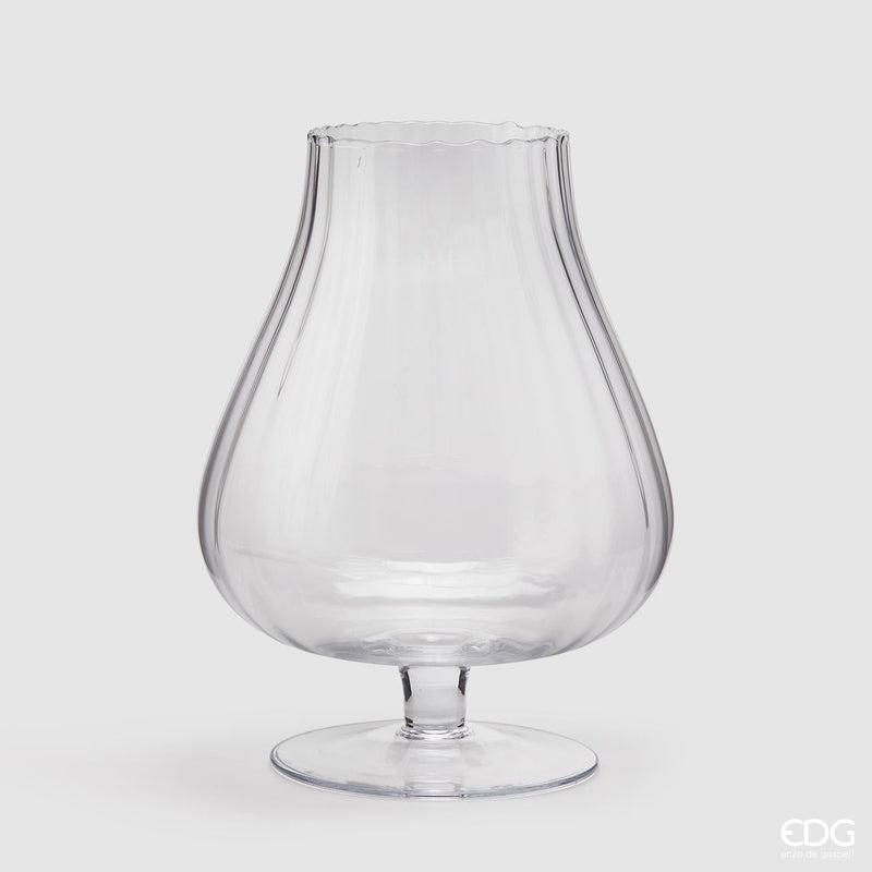 Vaso in Vetro Coppa Optica Trasparente 35 x 27 cm