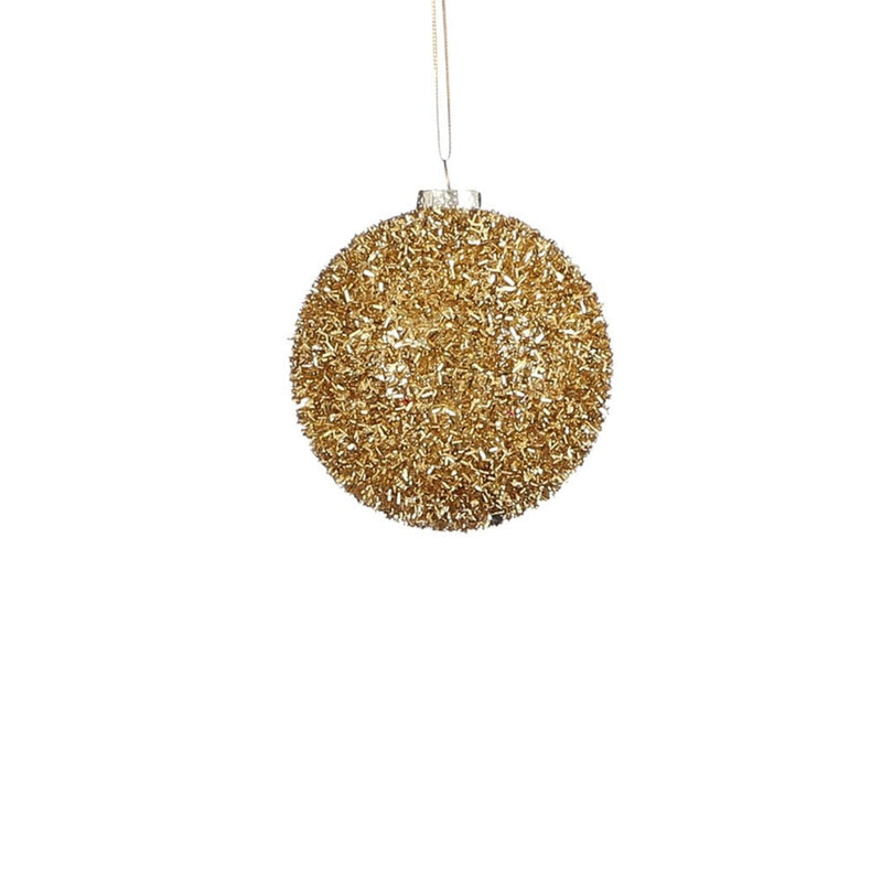 Sfera Innevata Glitter Oro 8 cm