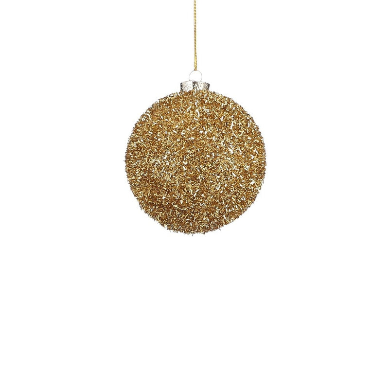 Sfera Innevata Glitter Oro 10 cm