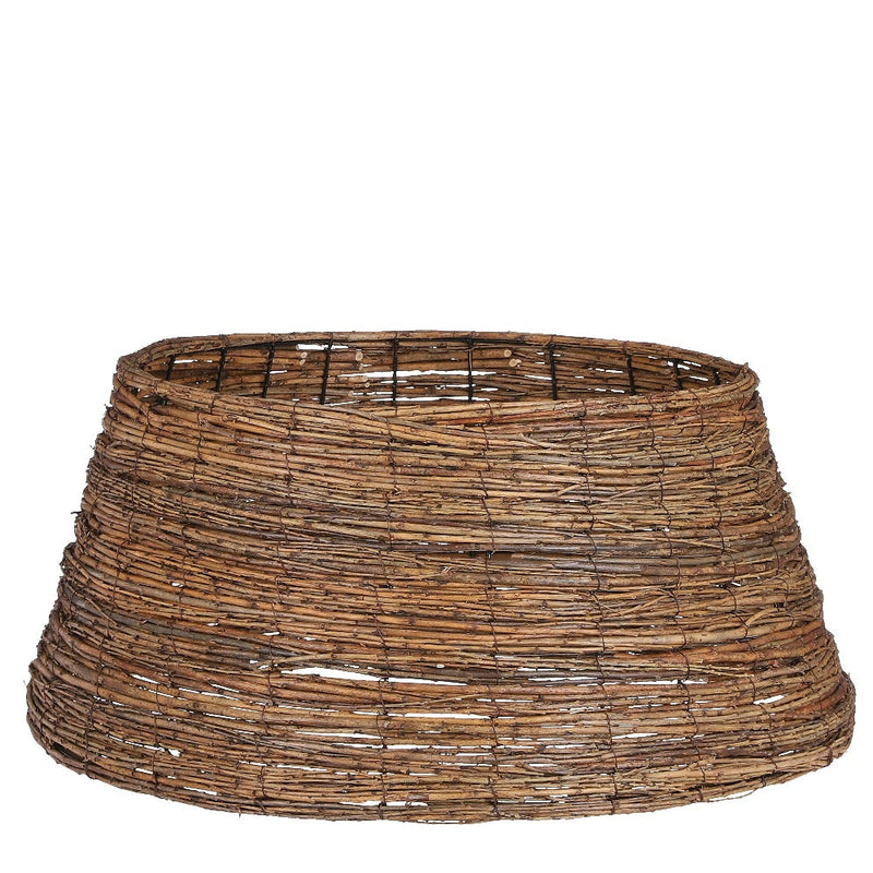 Copribase per Albero in Rattan Marrone Chiaro 28 x 65 cm