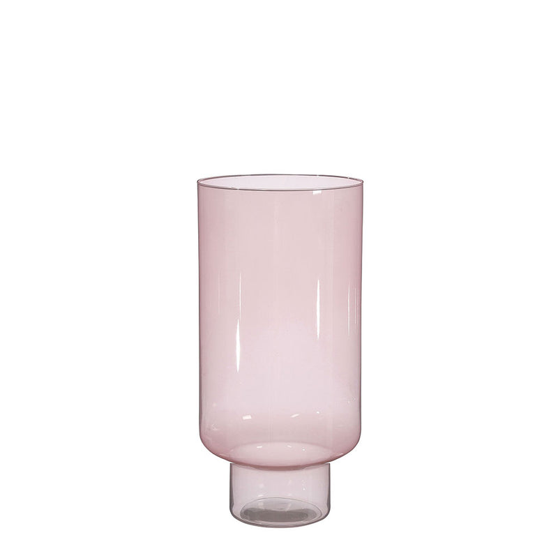 Vaso in Vetro Riciclato Trasparente Rosa Light 24 x 50 cm