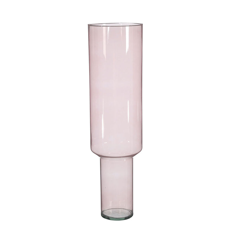 Vaso in Vetro Riciclato Trasparente Rosa Light 19 x 70 cm