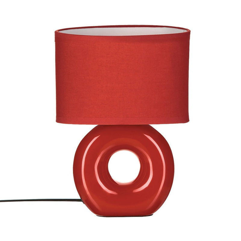Lampada Baru con Cappelliera Ovale Rosso 25 cm