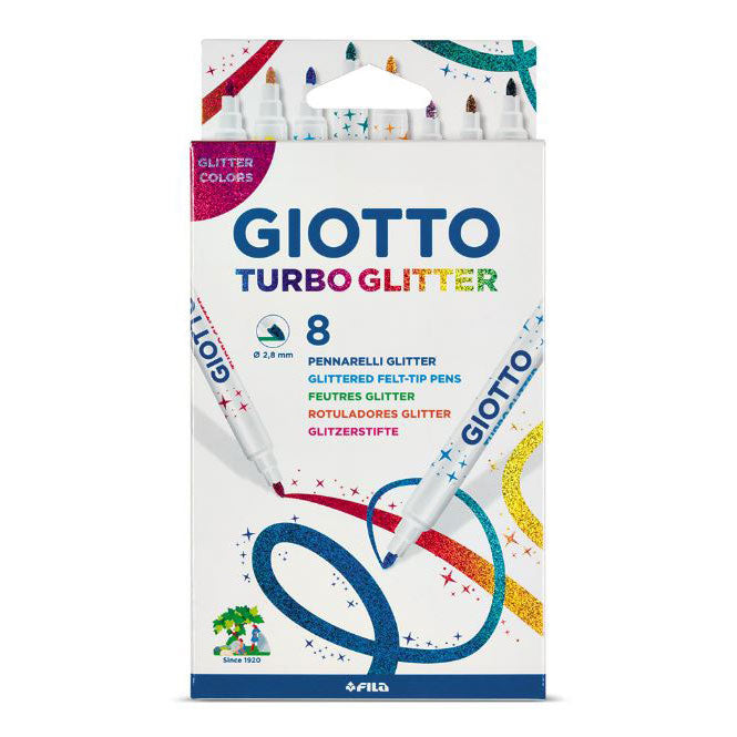 Set Pennarelli Giotto Turbo Glitter - 8 pezzi