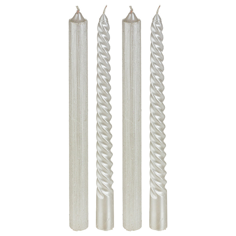 Candele Stelo Bianco 25 cm - 4 pezzi