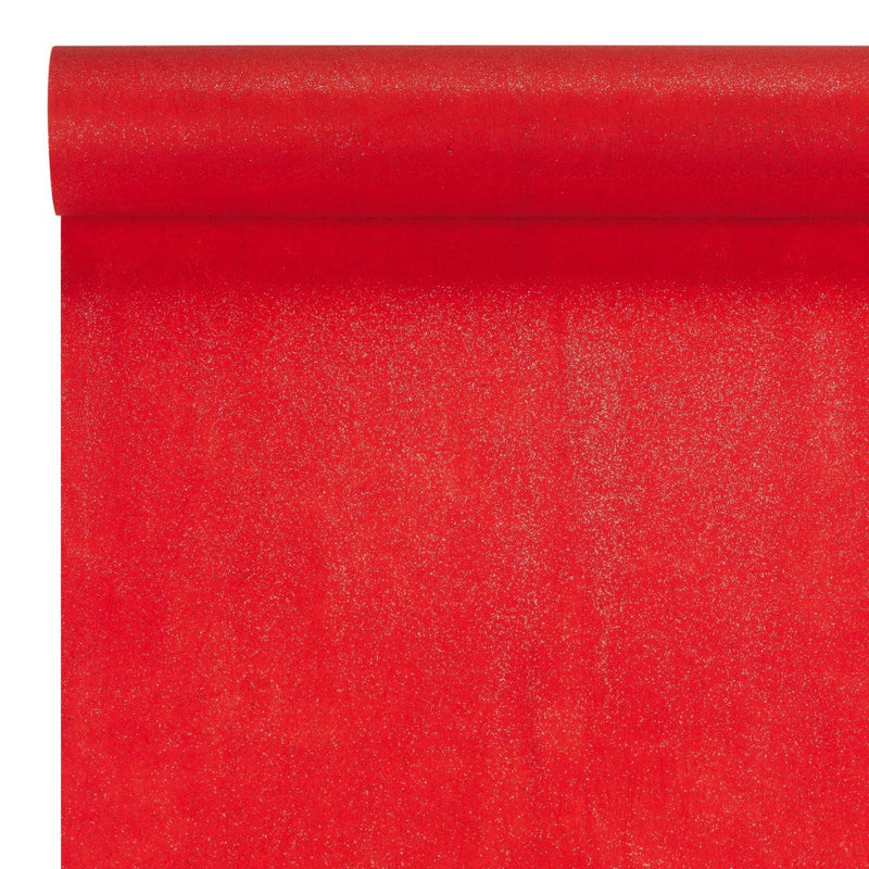 Rotolo Polyweb Glitter Fondo Pieno Rosso 1 x 9 mt