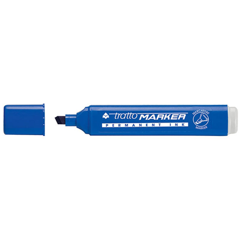 Pennarello Marcatore Tratto Marker con Punta a Scalpello Blu