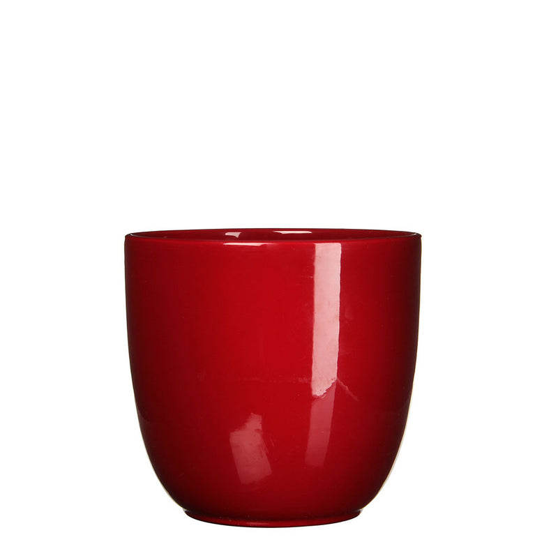 Vaso Tondo in ceramica Tusca Rosso 20 x 20 cm