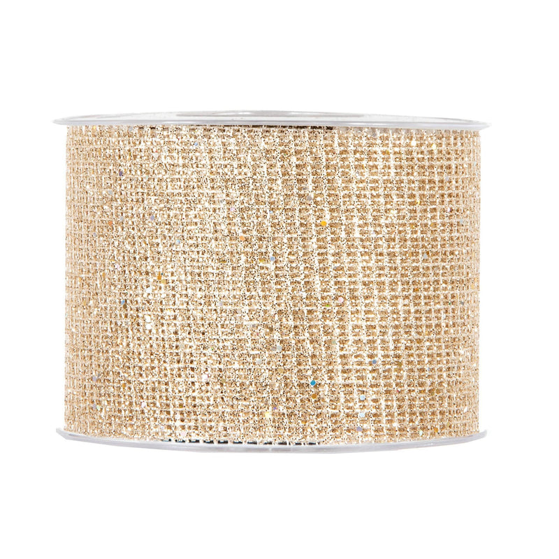 Nastro Rete Glitter Oro 60 mm x 10 mt