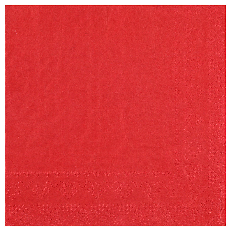 Tovaglioli in Carta 3 Veli Rosso 33 x 33 cm - 25 pezzi