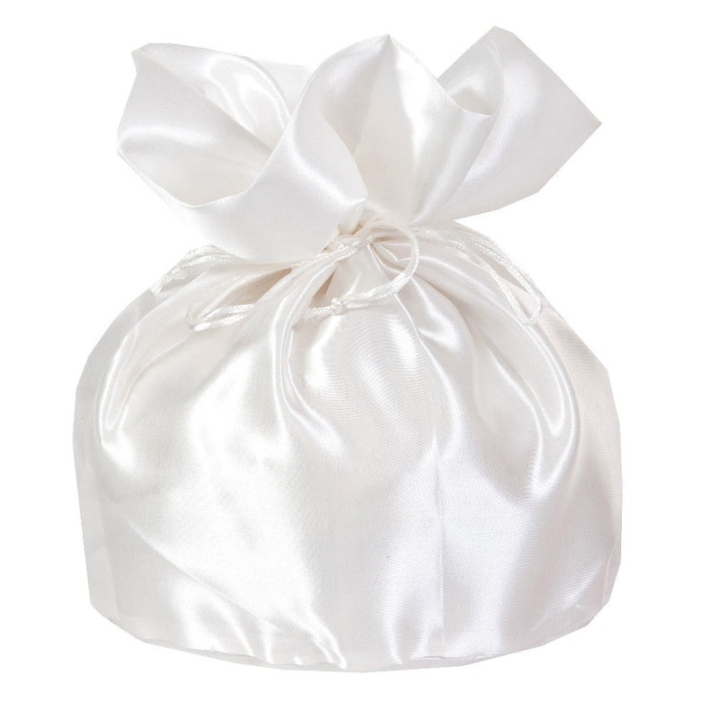 Porta Panettone in Raso Bianco 23 x 23 x 35 cm