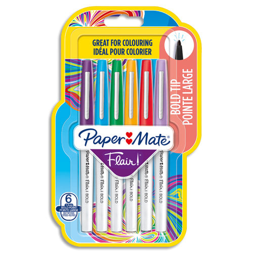 Pennarello Papermate Flair Nylon Bold - Blister 6 pz