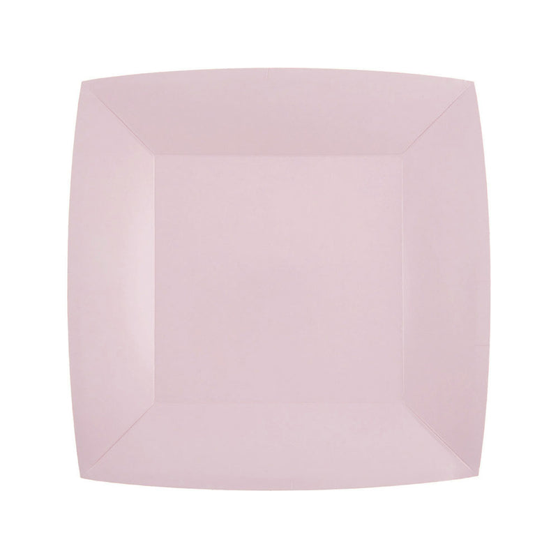 Piatto Biocompostabile Rosa 18 x 18 cm - 10 pezzi