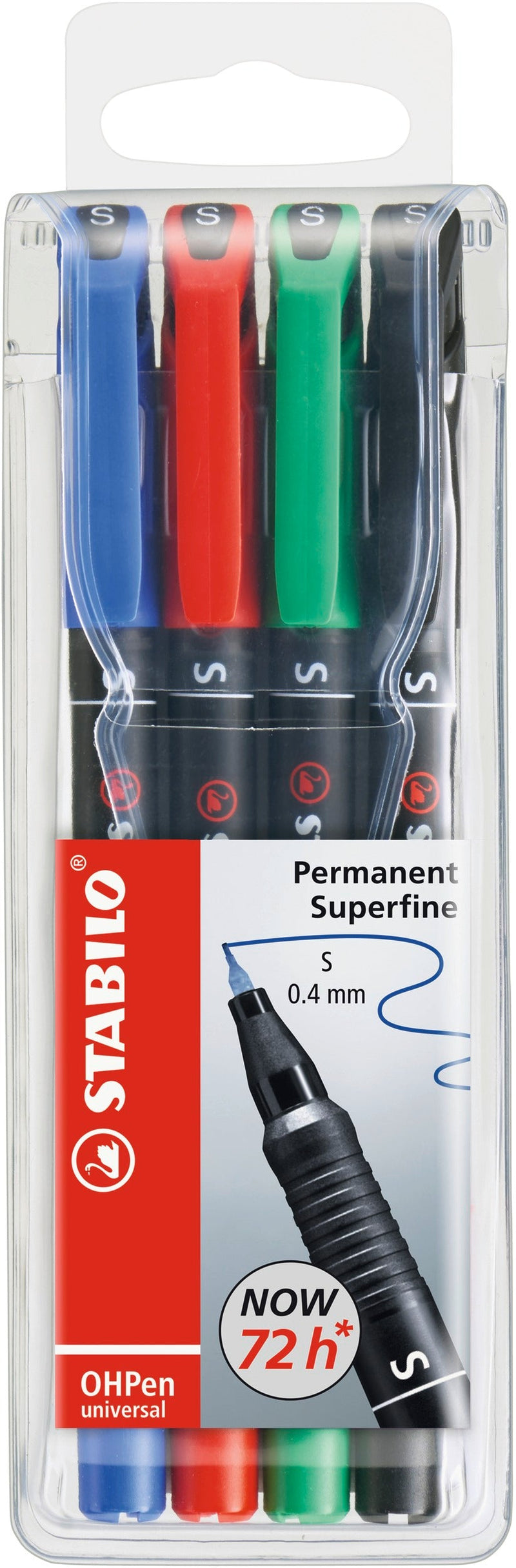 Stabilo OHPEN S Pennarello Super Fine 0.4mm (Nero)
