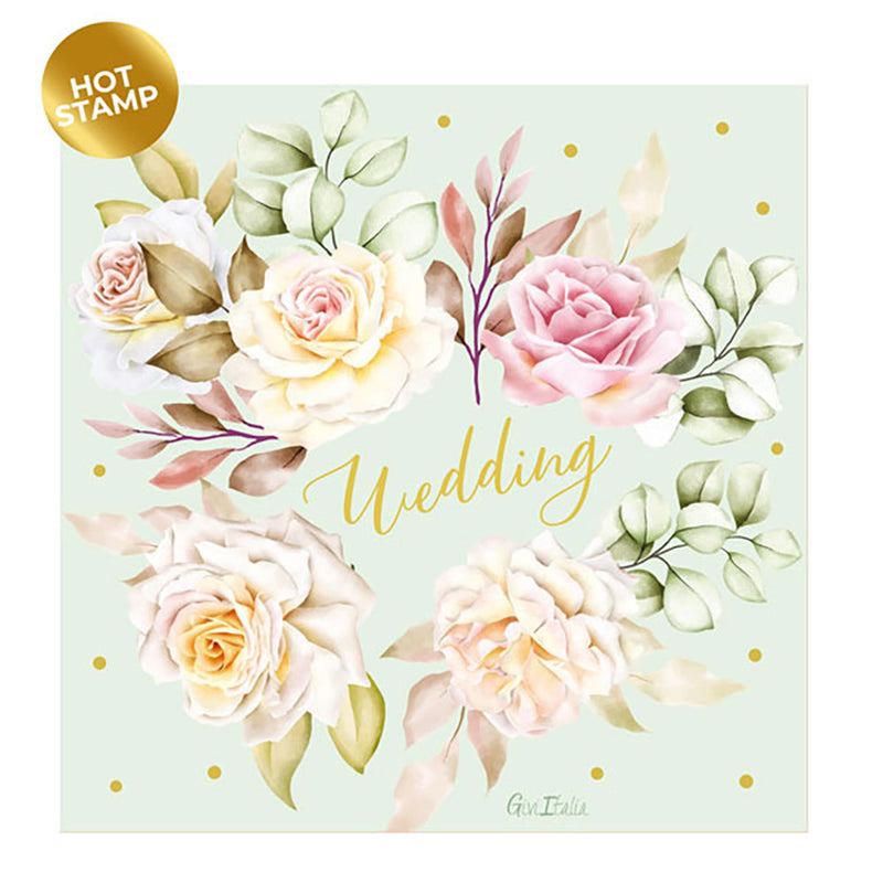 Tovaglioli in Carta Mint Wedding 33 x 33 cm - 16 pezzi