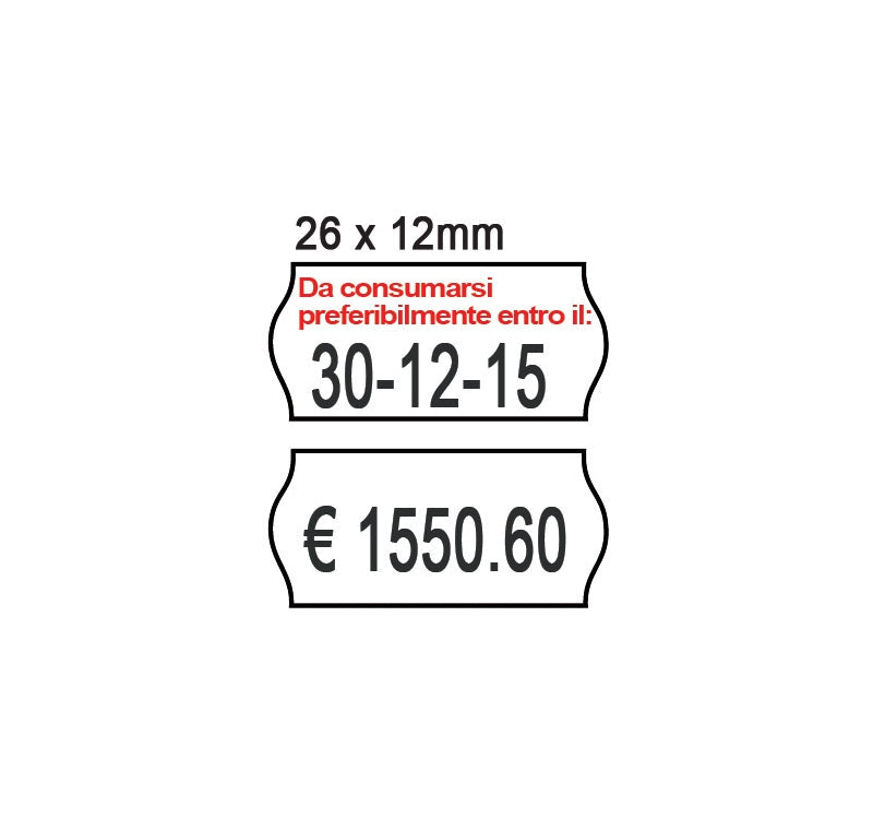 Etichette Ad.X Prezz.26X12 Remov Bianche Cf.10 Rot 1000