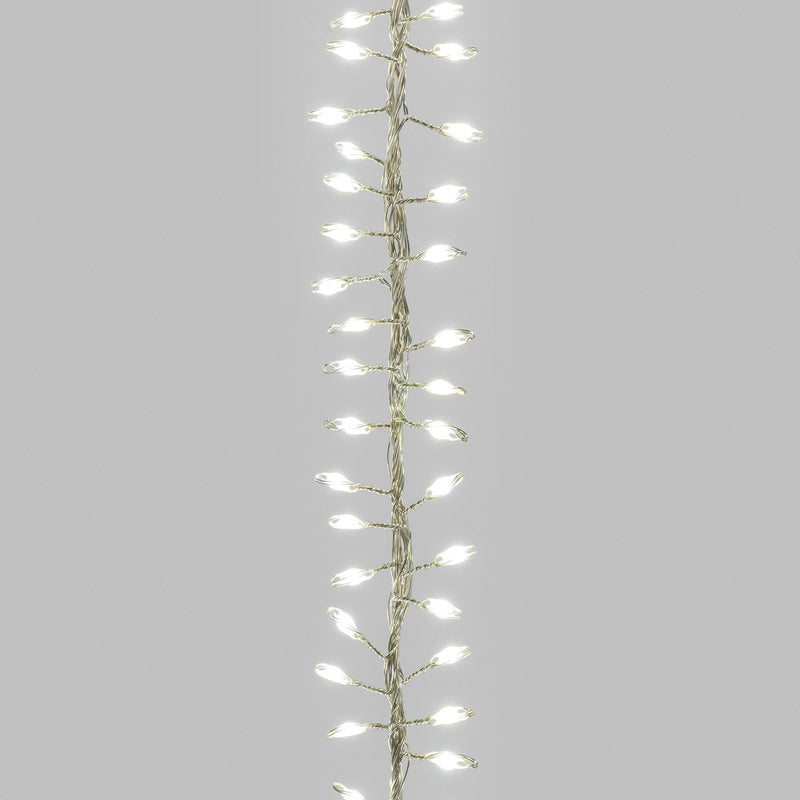 Filo Luci Silver Mini Cluster 300 LED Bianco Freddo