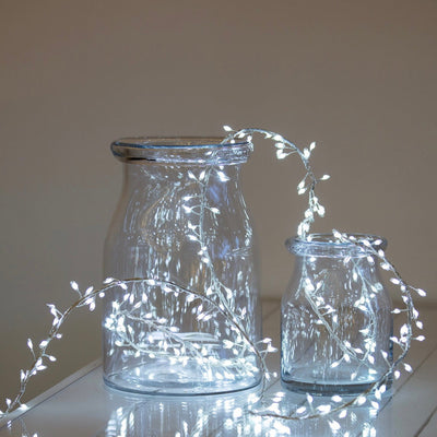 Filo Luci Silver Mini Cluster 300 LED Bianco Freddo