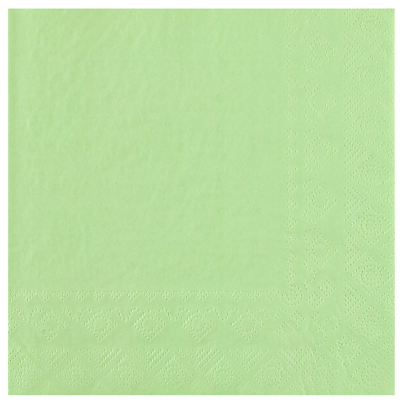 Tovaglioli in Carta 3 Veli Verde 33 x 33 cm - 25 pezzi