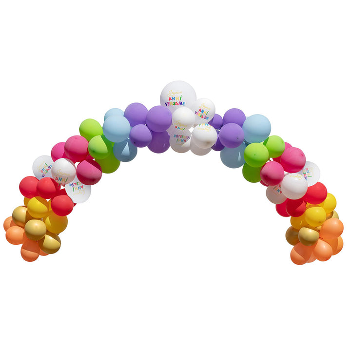 Palloncini Collegabili Per Compleanno – Scritta Happy Birthday – Confezione Da 14 Palloncini Assortiti Per Decorazioni