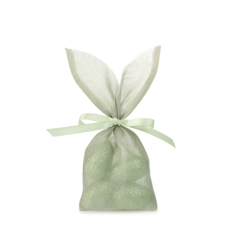 Sacchetto in Organza Bunny Bag 17 x 8 cm Verde - 5 pezzi