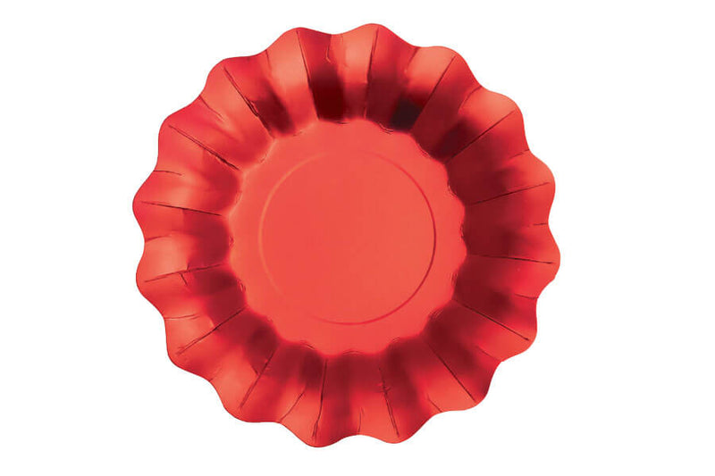 Piatti New Shape Rosso Satin 24 m - 8 pezzi