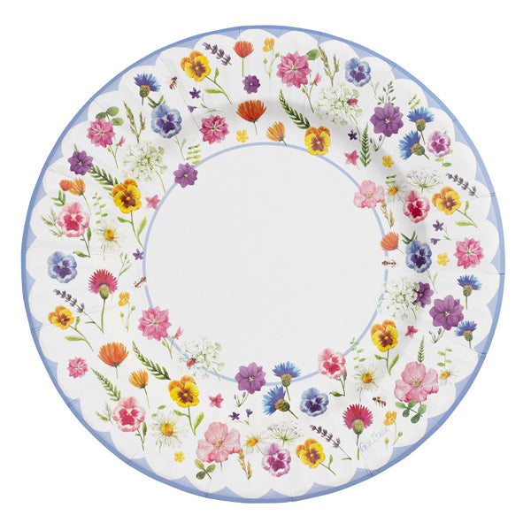 Piatti in Carta Botanical Flowers 27 cm - 8 pezzi