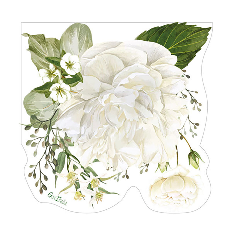 Tovaglioli in Carta Sagomati Floral White 33 x 33 cm - 16 pezzi