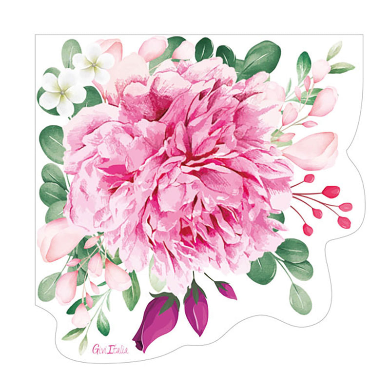 Tovaglioli in Carta Sagomati Floral Pink 33 x 33 cm - 16 pezzi